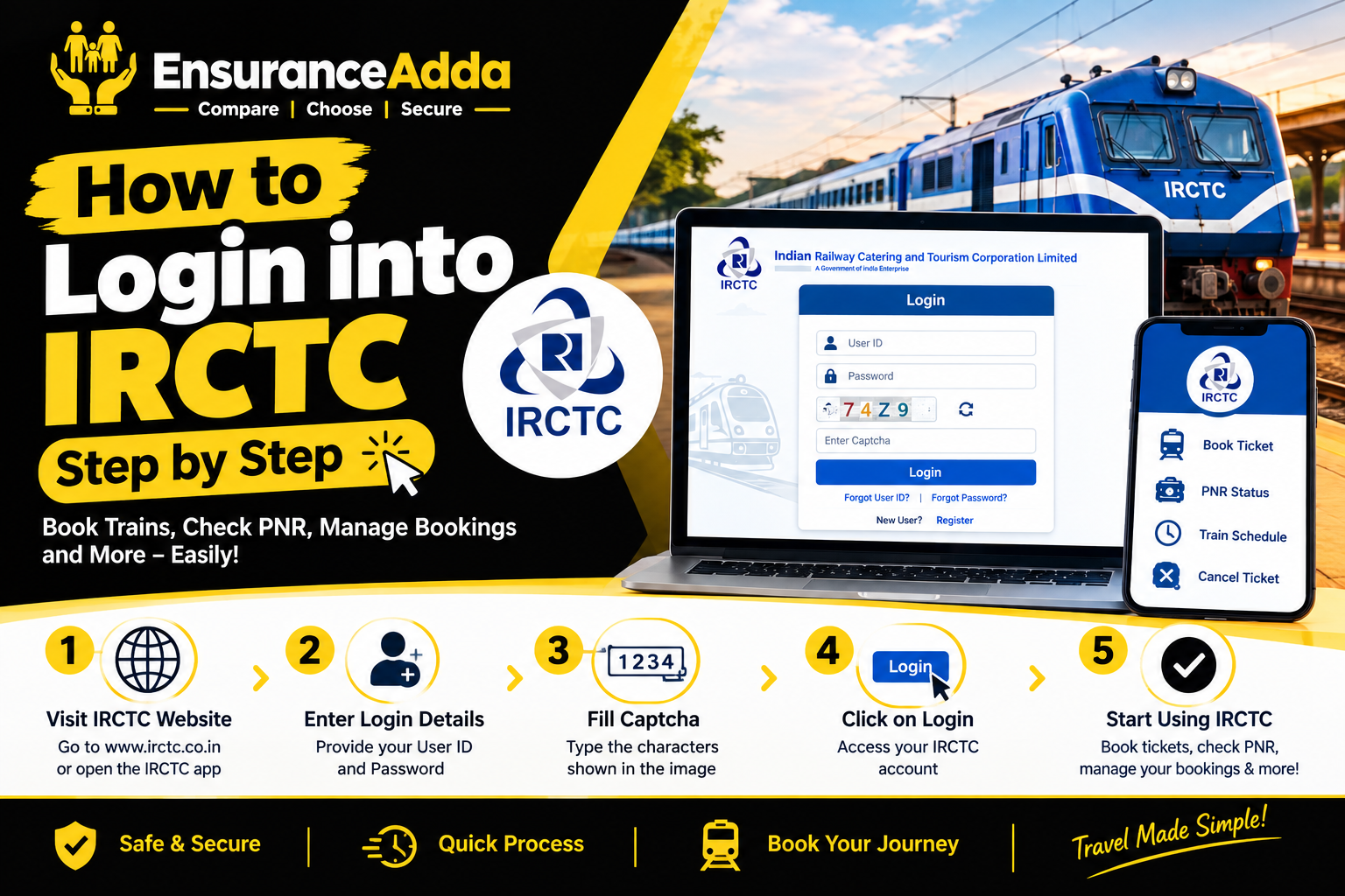 How To Login into IRCTC step by step