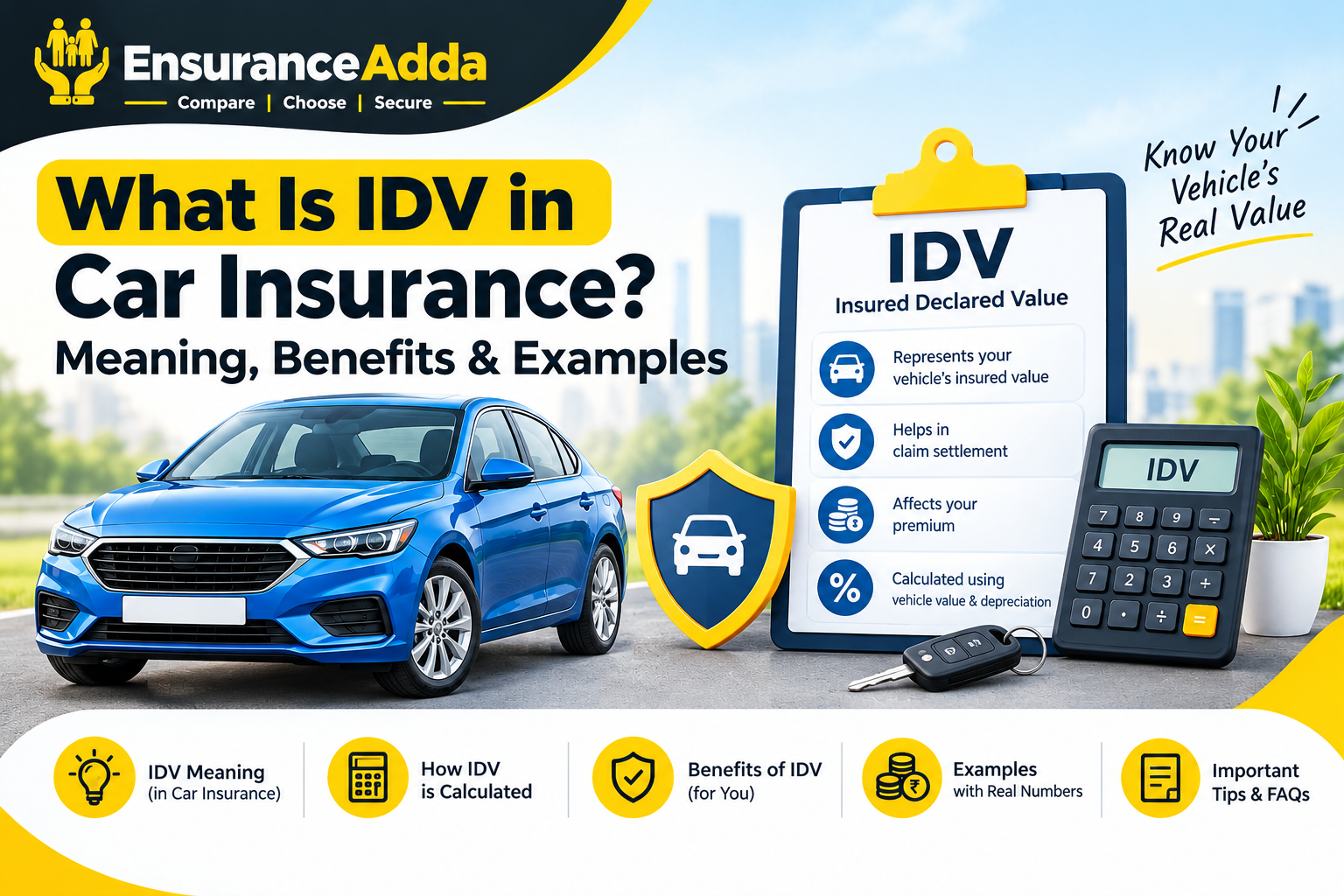 What is IDV in car insurance explained with calculation example